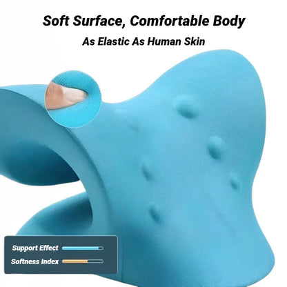 C-Type Neck Shoulder Relaxer Cervical Spine Stretch Muscle Relaxation Traction Device Massage Pillow Correction Chiropractic