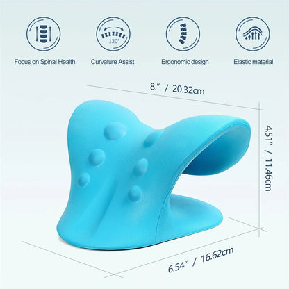 C-Shaped Pillow Neck and Shoulder Relaxer, Cervical Traction Device for TMJ Pain Relief and Cervical Spine Alignment, Chiropract